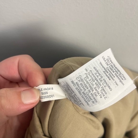 J.Crew Factory Khaki Linen Blend sleeveless belted jumpsuit size 14 - Picture 10 of 11